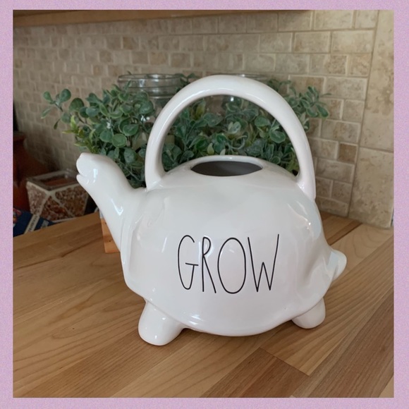 RAE DUNN CERAMIC TURTLE WATERING CANISTER “GROW”